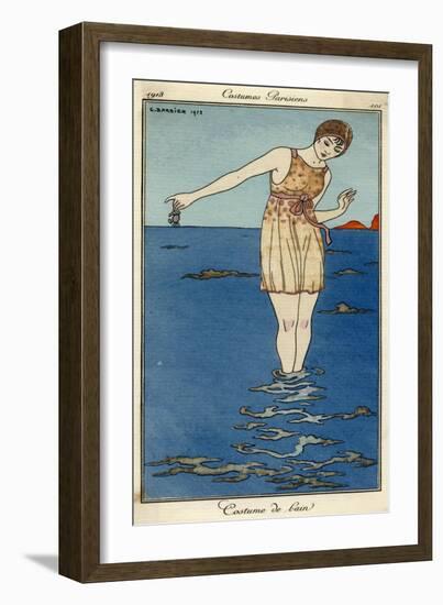 Swimwear, Barbier 1913-null-Framed Art Print