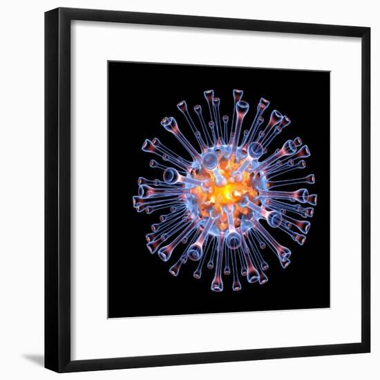 Swine Flu Virus Particle, Artwork-PASIEKA-Framed Premium Photographic Print