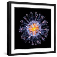 Swine Flu Virus Particle, Artwork-PASIEKA-Framed Premium Photographic Print