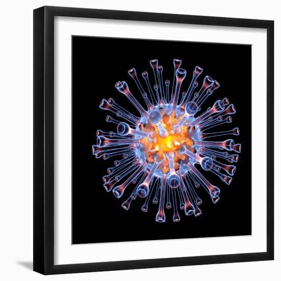 Swine Flu Virus Particle, Artwork-PASIEKA-Framed Premium Photographic Print