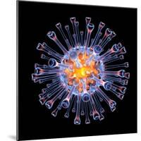 Swine Flu Virus Particle, Artwork-PASIEKA-Mounted Premium Photographic Print