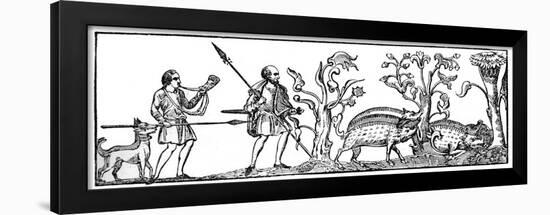 Swine Hunting, 9th Century-null-Framed Premium Giclee Print