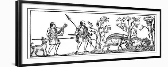 Swine Hunting, 9th Century-null-Framed Premium Giclee Print