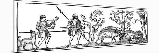 Swine Hunting, 9th Century-null-Mounted Premium Giclee Print