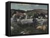 Swineherd-Paul Gauguin-Framed Stretched Canvas