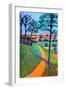 Swineyard Hill, 2021 (acrylic on paper)-Paul Powis-Framed Giclee Print