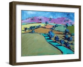 Swineyard Hill (acrylic on canvas, 2021)-Paul Powis-Framed Giclee Print