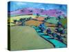 Swineyard Hill (acrylic on canvas, 2021)-Paul Powis-Stretched Canvas