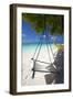 Swing and Traditional Boat on Tropical Beach, Maldives, Indian Ocean, Asia-Sakis Papadopoulos-Framed Photographic Print