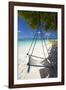 Swing and Traditional Boat on Tropical Beach, Maldives, Indian Ocean, Asia-Sakis Papadopoulos-Framed Photographic Print