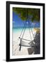 Swing and Traditional Boat on Tropical Beach, Maldives, Indian Ocean, Asia-Sakis Papadopoulos-Framed Photographic Print