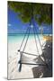 Swing and Traditional Boat on Tropical Beach, Maldives, Indian Ocean, Asia-Sakis Papadopoulos-Mounted Photographic Print