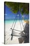 Swing and Traditional Boat on Tropical Beach, Maldives, Indian Ocean, Asia-Sakis Papadopoulos-Stretched Canvas