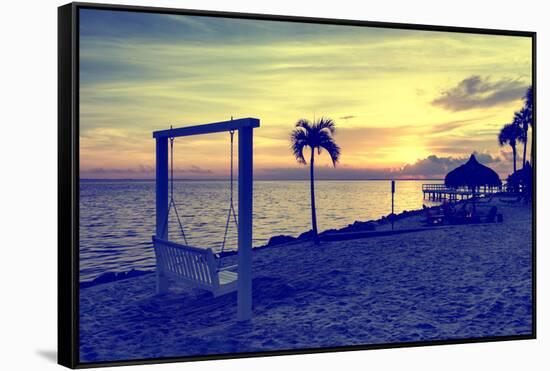 Swing at Sunset-Philippe Hugonnard-Framed Stretched Canvas