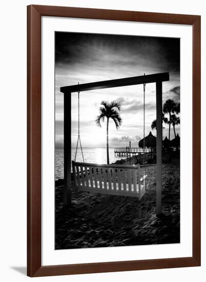 Swing Beach at Sunset-Philippe Hugonnard-Framed Premium Photographic Print