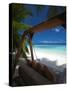 Swing on Tropical Beach, Maldives, Indian Ocean, Asia-Sakis Papadopoulos-Stretched Canvas