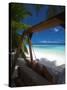 Swing on Tropical Beach, Maldives, Indian Ocean, Asia-Sakis Papadopoulos-Stretched Canvas