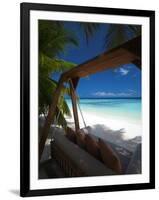 Swing on Tropical Beach, Maldives, Indian Ocean, Asia-Sakis Papadopoulos-Framed Photographic Print