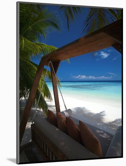 Swing on Tropical Beach, Maldives, Indian Ocean, Asia-Sakis Papadopoulos-Mounted Photographic Print