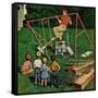 "Swing-set", June 16, 1956-Amos Sewell-Framed Stretched Canvas