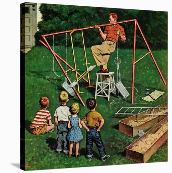 "Swing-set", June 16, 1956-Amos Sewell-Stretched Canvas