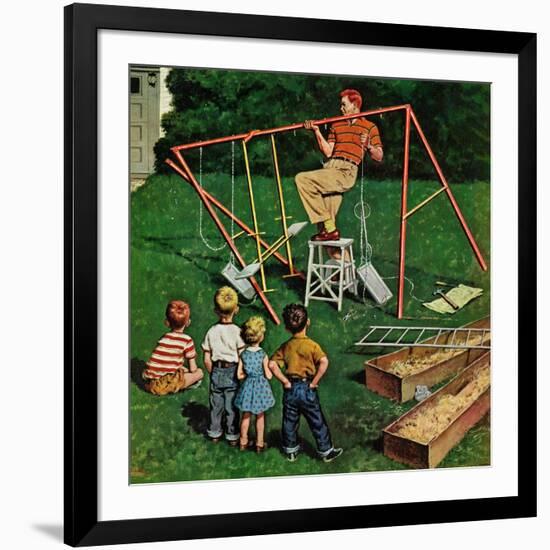 "Swing-set", June 16, 1956-Amos Sewell-Framed Giclee Print