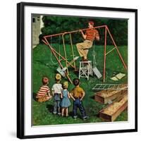"Swing-set", June 16, 1956-Amos Sewell-Framed Giclee Print