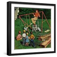 "Swing-set", June 16, 1956-Amos Sewell-Framed Giclee Print