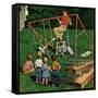 "Swing-set", June 16, 1956-Amos Sewell-Framed Stretched Canvas