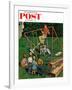 "Swing-set" Saturday Evening Post Cover, June 16, 1956-Amos Sewell-Framed Giclee Print