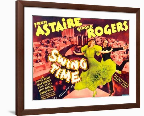 Swing Time, Ginger Rogers, Fred Astaire, 1936-null-Framed Art Print