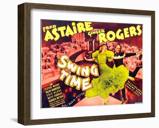 Swing Time, Ginger Rogers, Fred Astaire, 1936-null-Framed Art Print