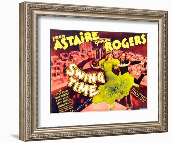 Swing Time, Ginger Rogers, Fred Astaire, 1936-null-Framed Art Print