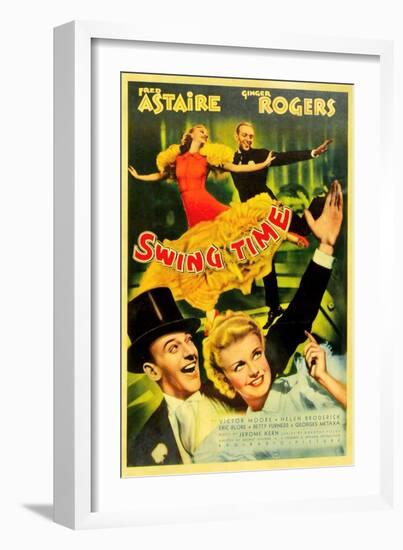 Swing Time, Ginger Rogers, Fred Astaire, Fred Astaire, Ginger Rogers, 1936-null-Framed Photo