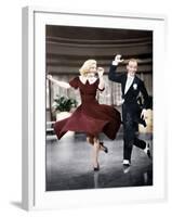 Swing Time, L-R: Ginger Rogers, Fred Astaire, 1936-null-Framed Photo