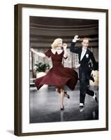 Swing Time, L-R: Ginger Rogers, Fred Astaire, 1936-null-Framed Photo