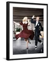 Swing Time, L-R: Ginger Rogers, Fred Astaire, 1936-null-Framed Photo