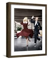 Swing Time, L-R: Ginger Rogers, Fred Astaire, 1936-null-Framed Photo