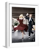 Swing Time, L-R: Ginger Rogers, Fred Astaire, 1936-null-Framed Photo