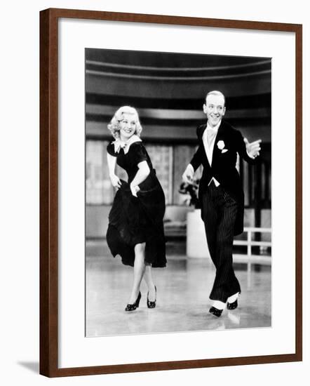 Swing Time, L-R: Ginger Rogers, Fred Astaire, 1936-null-Framed Photo