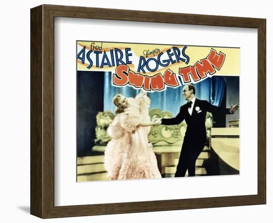 Swing Time, L-R: Ginger Rogers, Fred Astaire, 1936-null-Framed Art Print