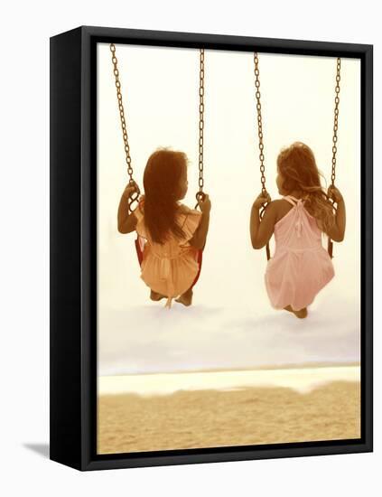 Swing Together-Betsy Cameron-Framed Stretched Canvas