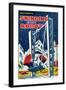 Swinging Baby Robot-null-Framed Art Print