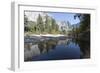 Swinging Bridge over Merced River, Cathedral Beach, Yosemite National Park, California, Usa-Jean Brooks-Framed Photographic Print