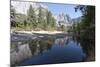 Swinging Bridge over Merced River, Cathedral Beach, Yosemite National Park, California, Usa-Jean Brooks-Mounted Photographic Print