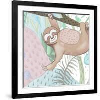 Swinging Sloth-Elizabeth Medley-Framed Art Print