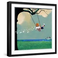 Swinging-Nancy Tillman-Framed Art Print