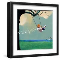 Swinging-Nancy Tillman-Framed Art Print