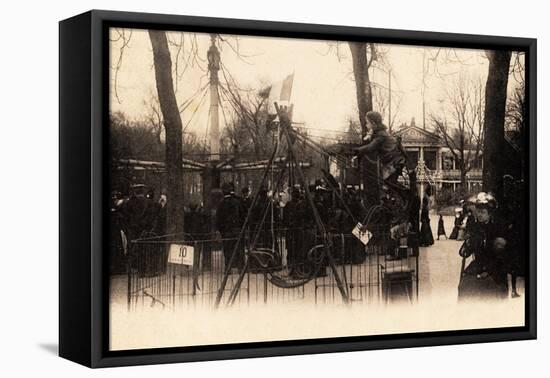 Swings on the Champs Élysées, Paris, 1905-null-Framed Stretched Canvas