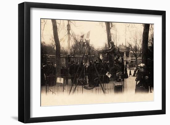 Swings on the Champs Élysées, Paris, 1905-null-Framed Giclee Print